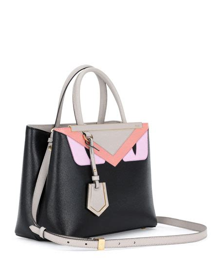 Fendi Petite 2Jours Monster Tote Bag, Black Multi 